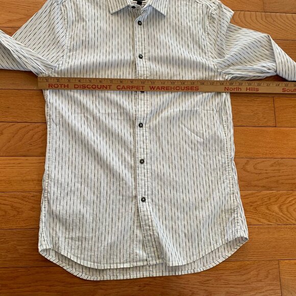 Armani Exchange Dress Shirt Men's M Striped Snap Button Up Front VTG 2013 Spring - Picture 6 of 7